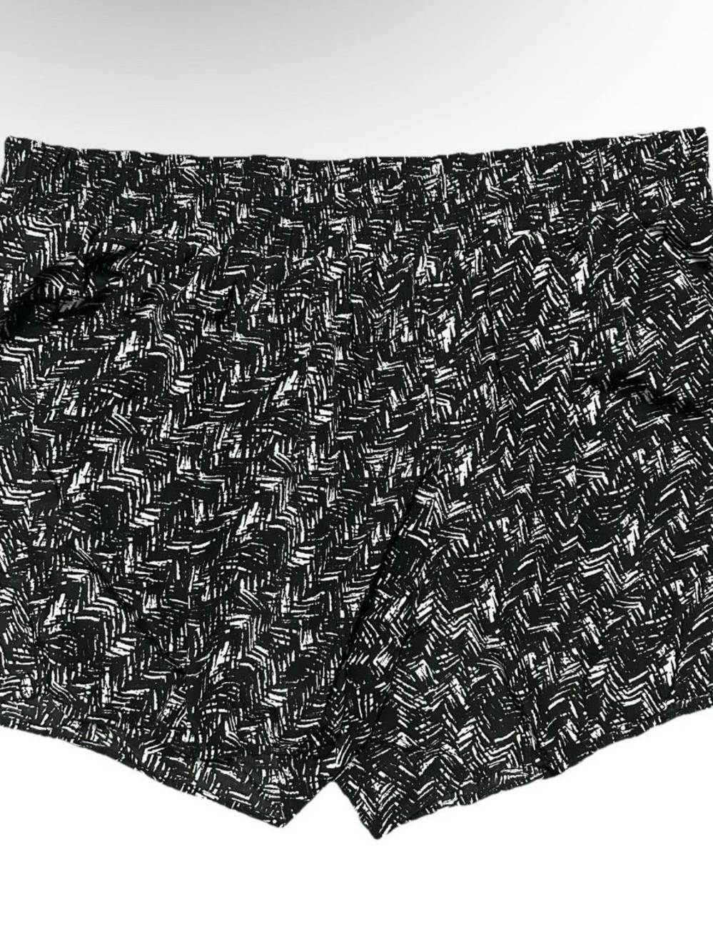 Women’s ANA Black White Plus Size Pull On Summer Shorts Size 2X
